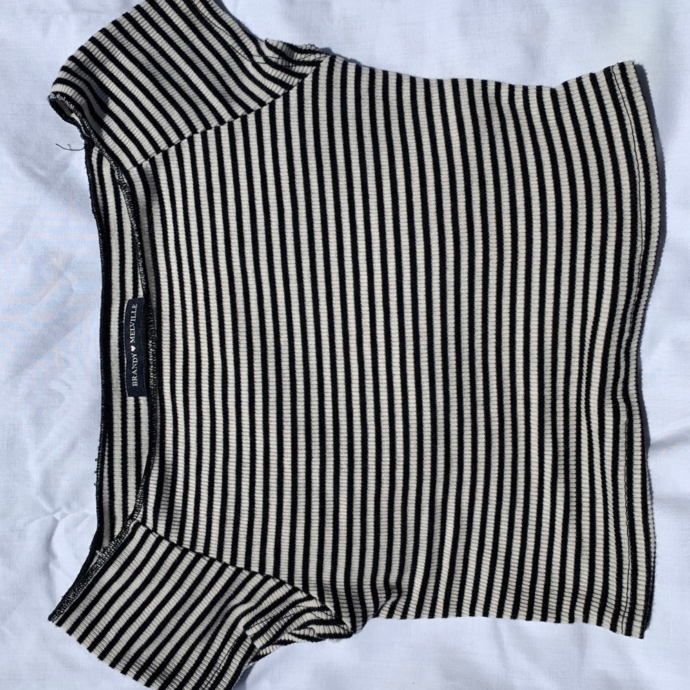 cropped brandy melville striped shirt